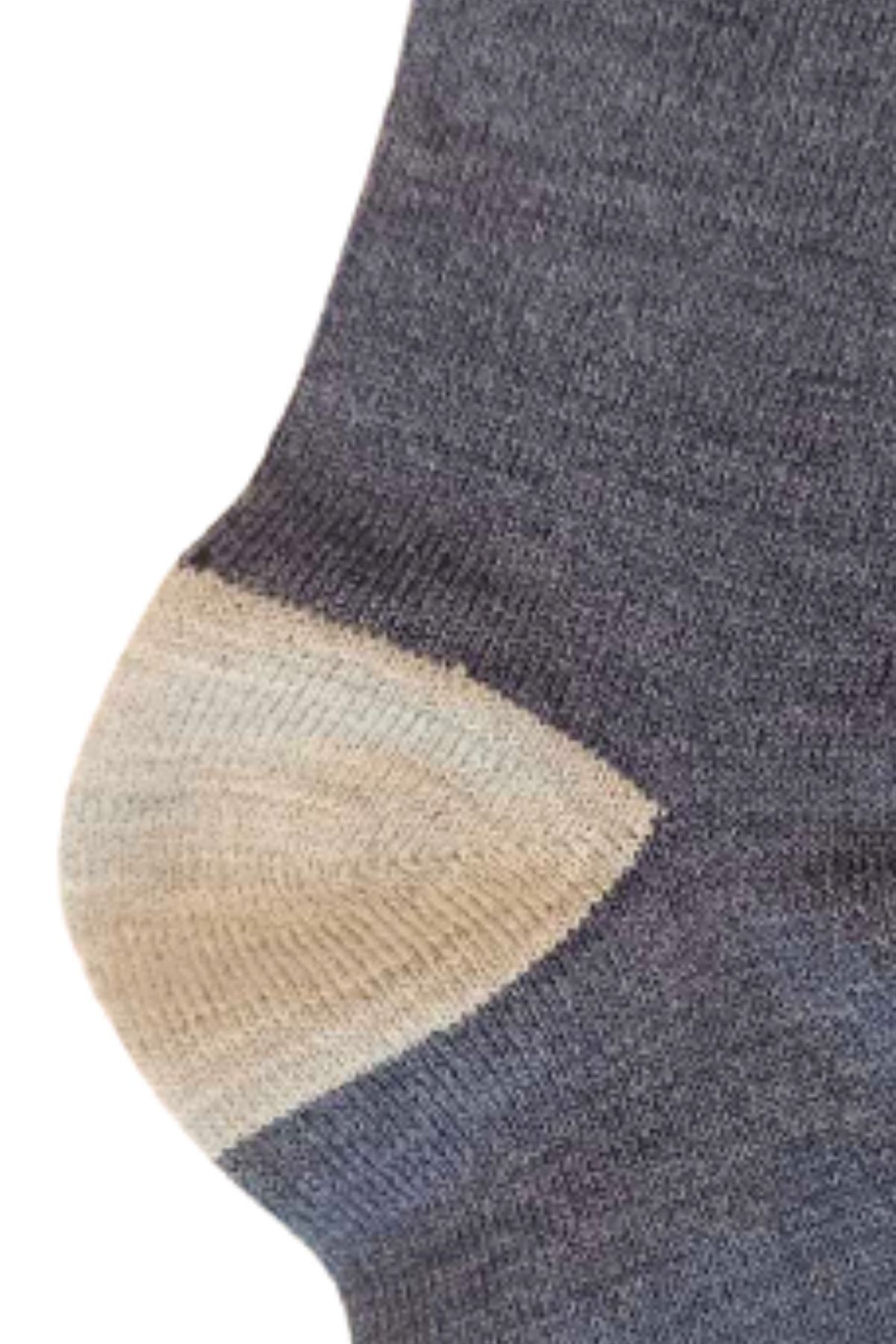Denim & Navy Wool Blend Colorblocked Warm Fashion Socks | Men